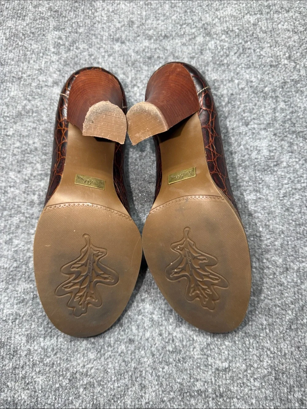 Sam Edelman Brown Croc-Embossed Tassel Loafers